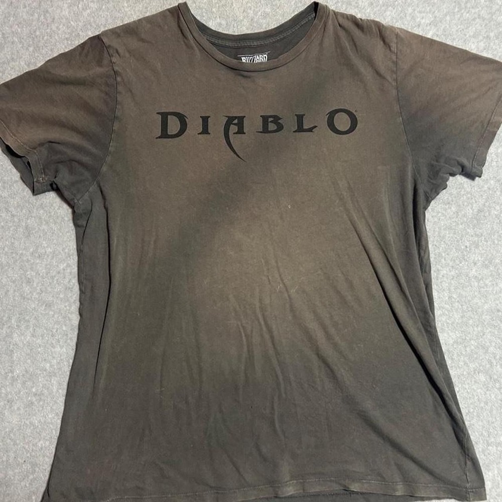 Blizzard Entertainment Diabo Mens XL Grey Faded T Shirt